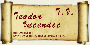 Teodor Vučendić vizit kartica